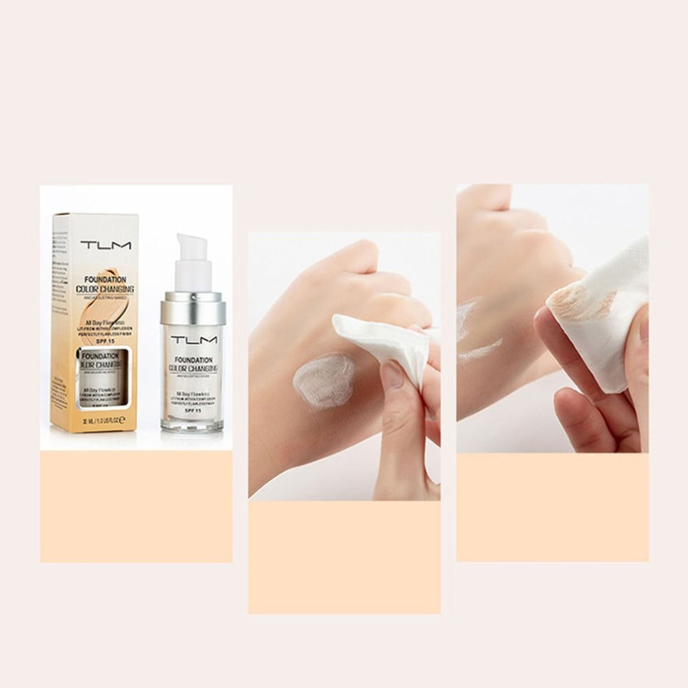 Colour-Changing Liquid Foundation and Concealer Makeup Set