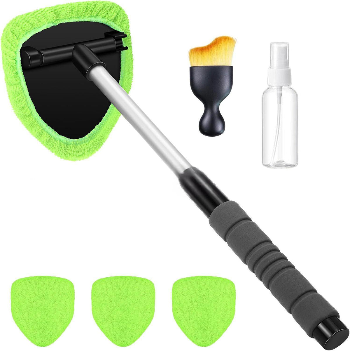 Extendable Telescopic Car Windscreen Cleaning Brush with Cloth Covers