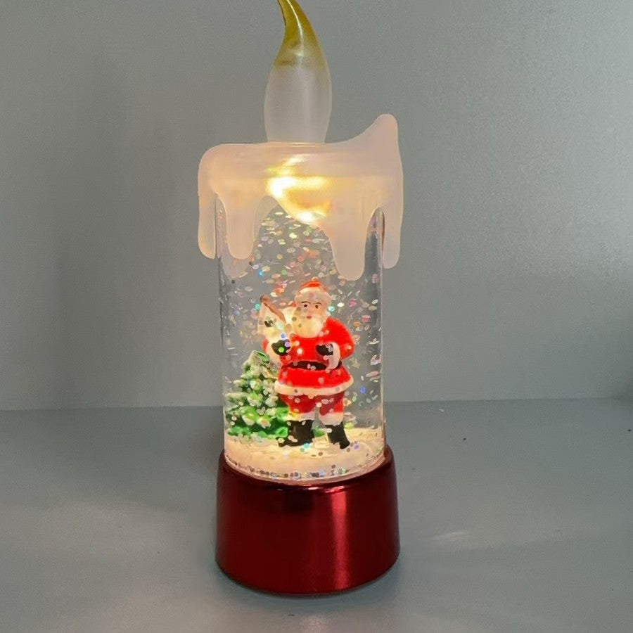 Christmas Candle Light Scene Decorations for Tables and Shelves