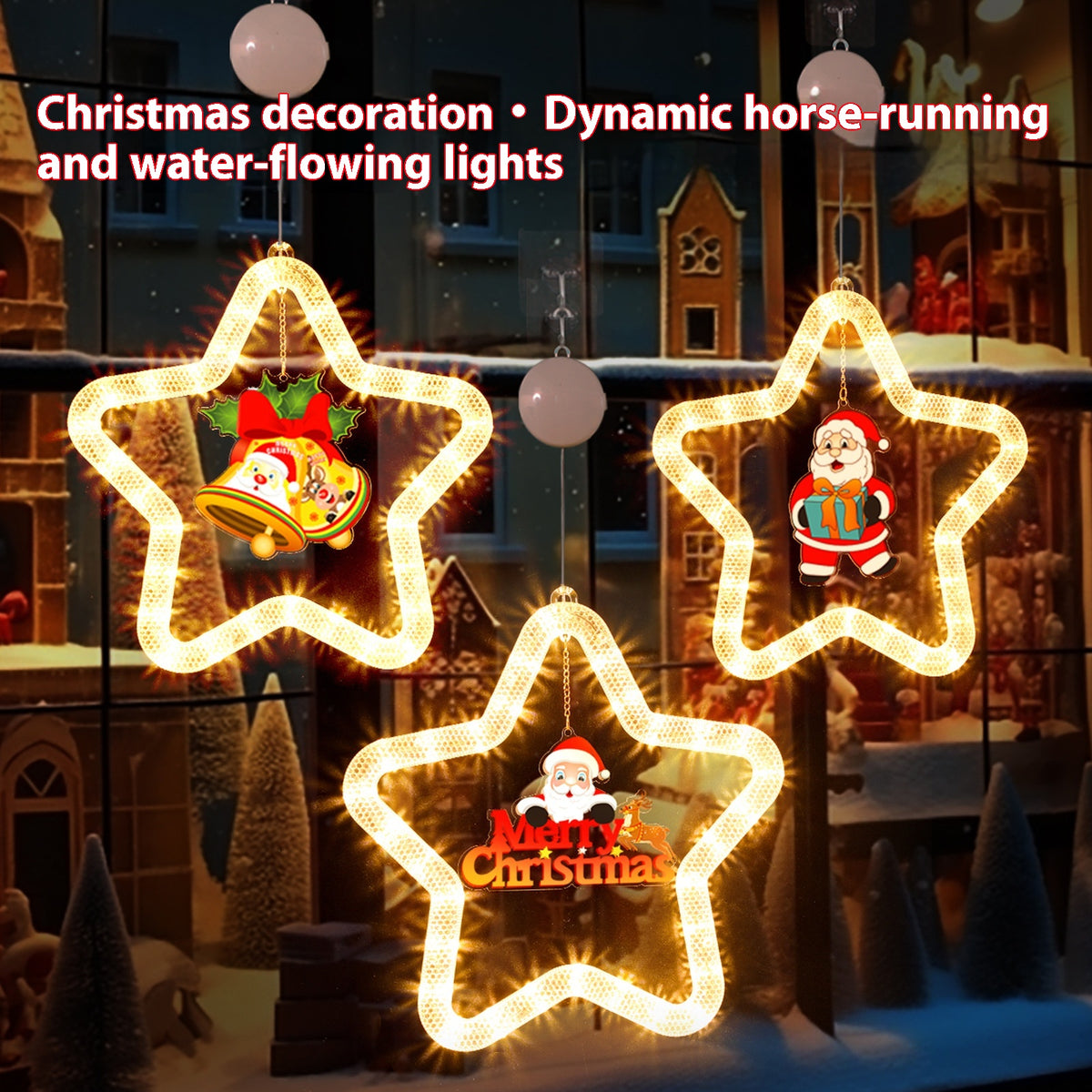 Christmas LED Hanging Pendant Lights with Battery Operation