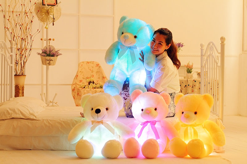 Light Up LED Teddy Bear Plush Toy with Colourful Glow