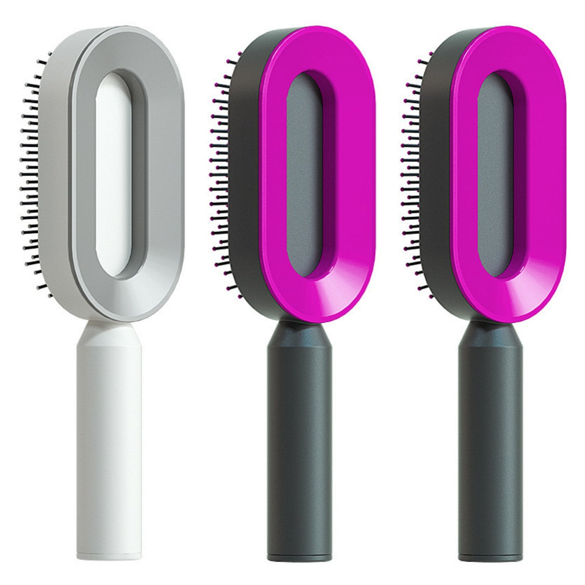 Self-Cleaning Airbag Hair Brush With Scalp Massage, Anti-Static