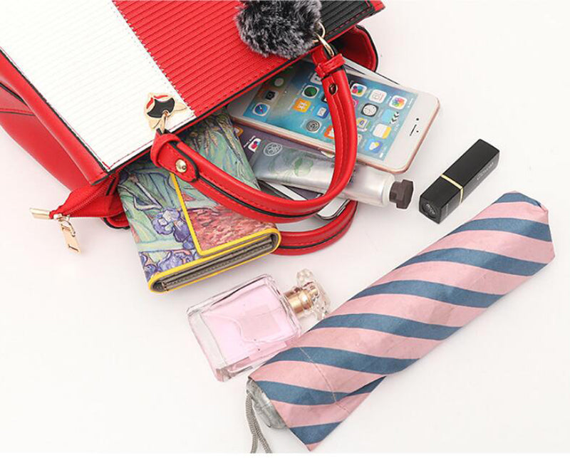 Women's Hairball Patchwork Crossbody Handbag for Parties