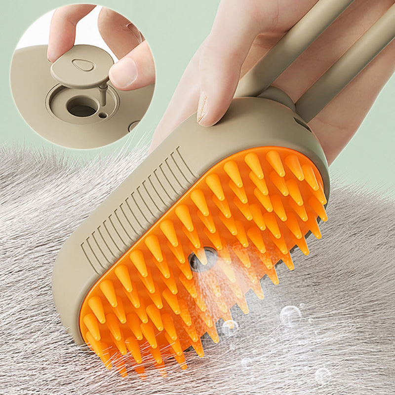 3-in-1 Electric Spray Cat and Dog Steam Brush for Pet Hair Massage