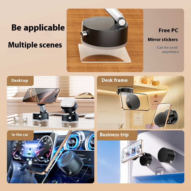 Foldable Magnetic Vacuum Car Phone Holder For Hands-Free Use