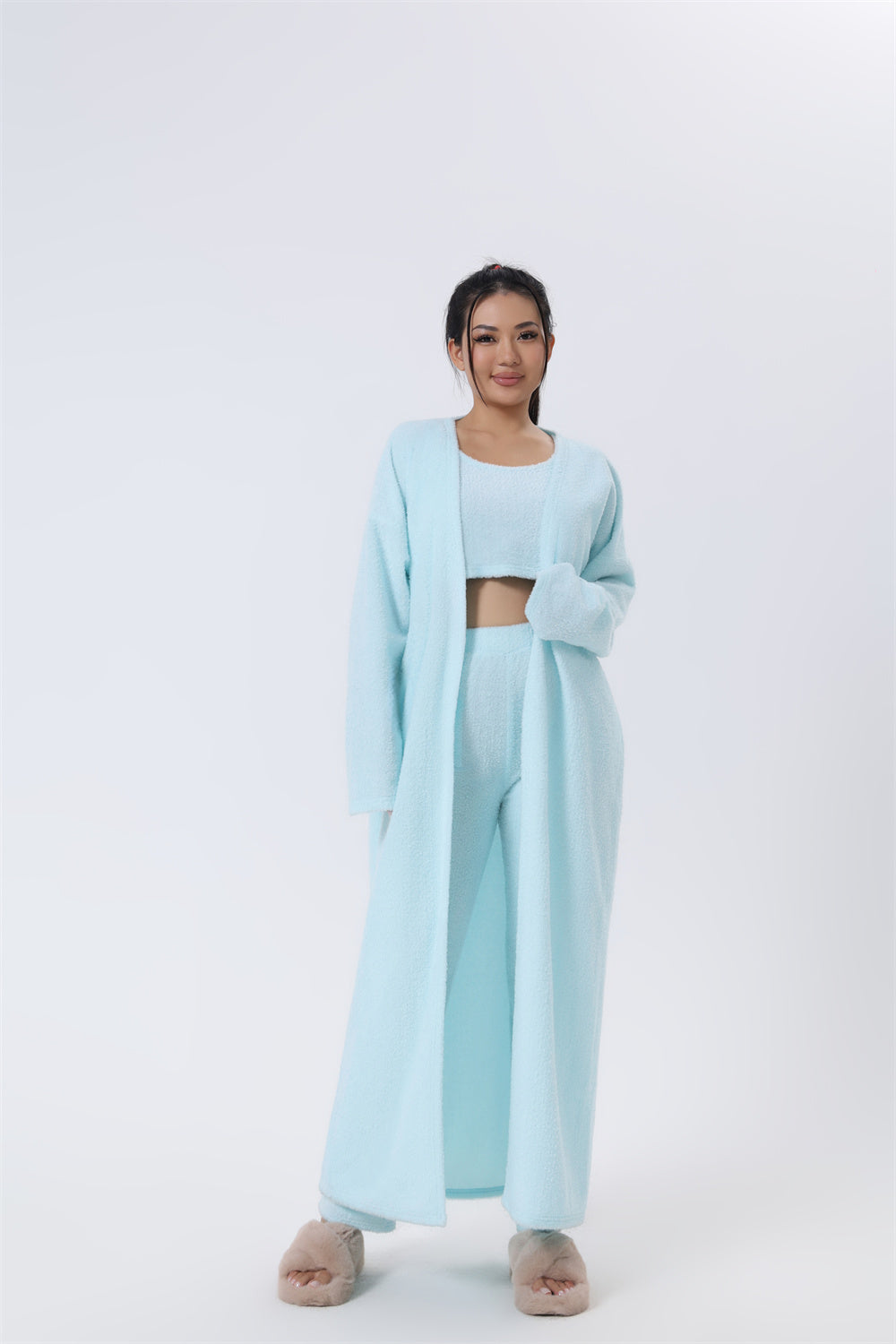 Cozy 3-Piece Women's Pajama Lounge Set, Soft and Fluffy
