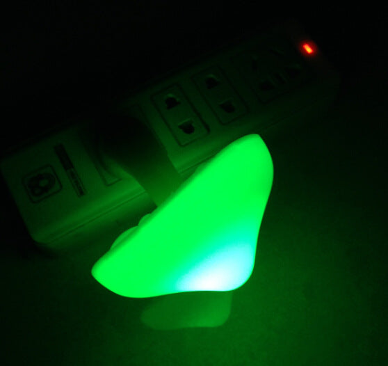 Mushroom LED Wall Socket Night Light With Light Sensor