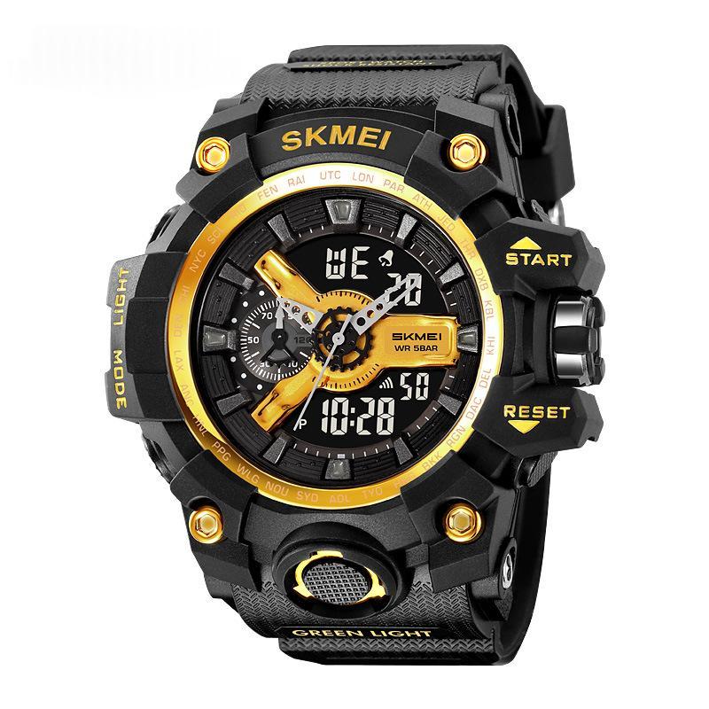 Men's Outdoor Sports Digital Watch in Camouflage and Black