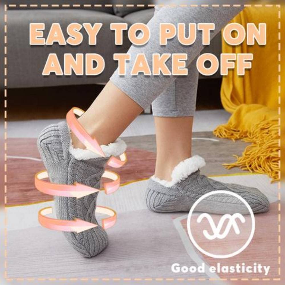 Thick Wool-Blend Home Socks, Non-Slip Warm Slipper Socks
