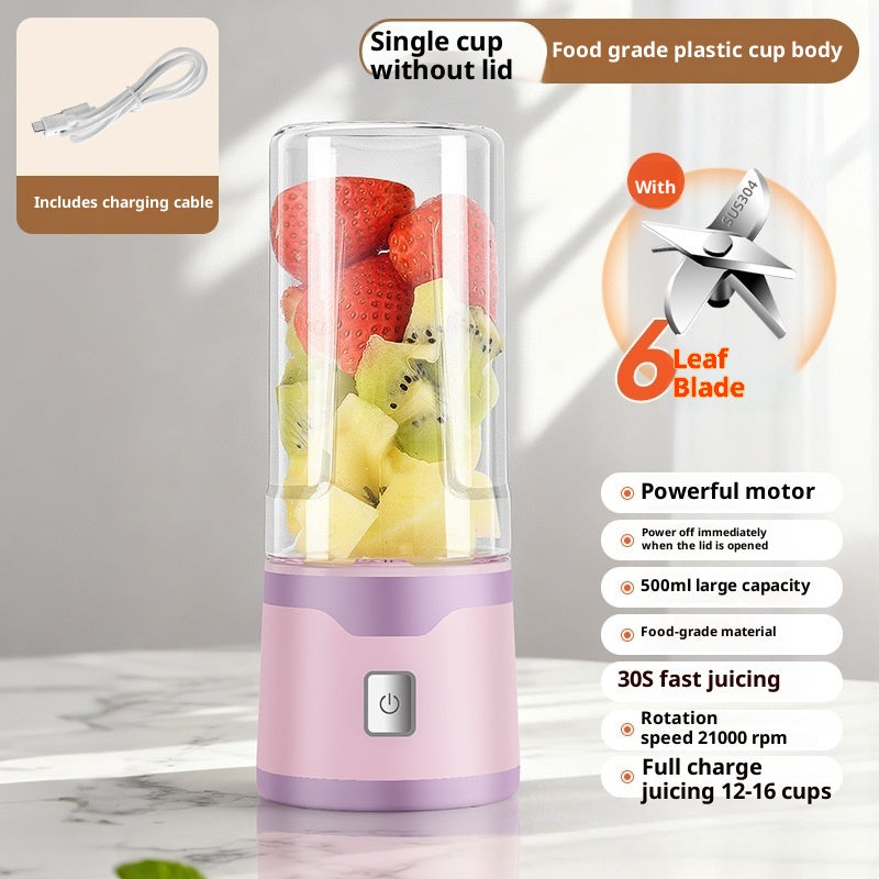 Rechargeable USB Blender Juice Cup with Double Cup and 500ml Size