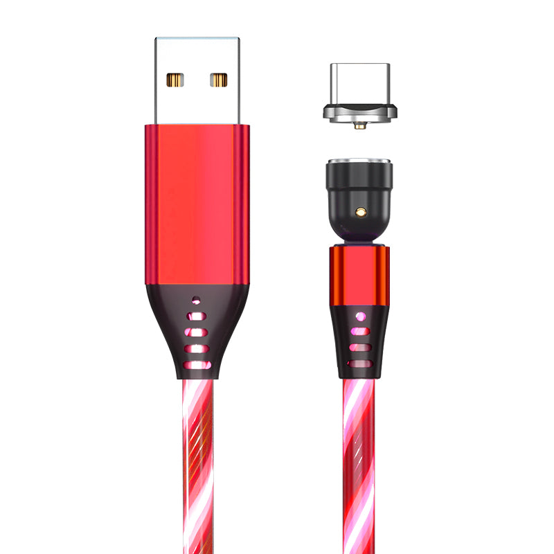 540 Degree Rotating LED Magnetic Charging Cable, 3A Fast Charge
