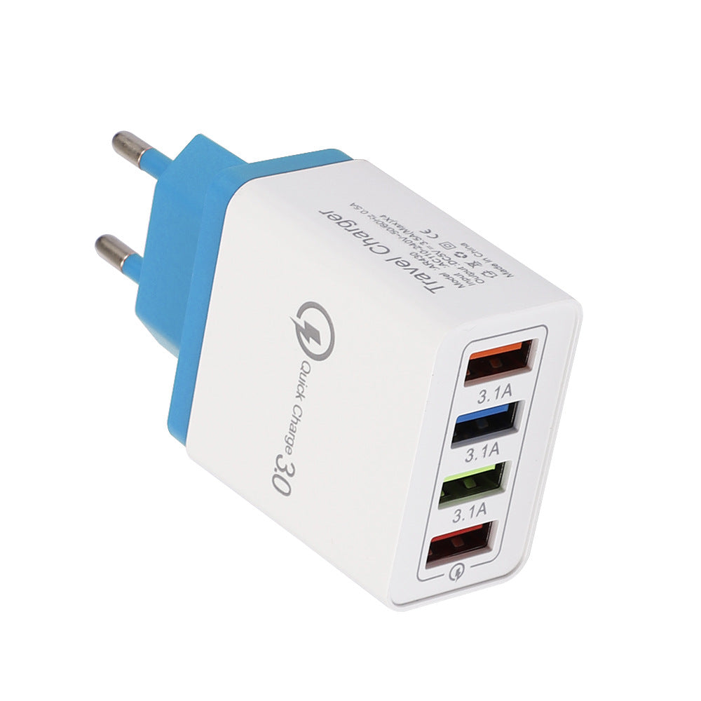 Quick Charge 3.0 USB Wall Charger with 4 Ports for Phones and Tablets