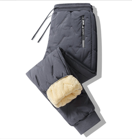 Men's Plush Fleece Sweatpants, Thick Lambswool-Lined