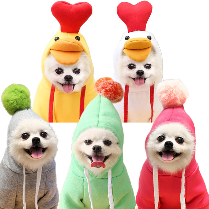 Fruit Fleece Dog Hoodie for Small Dogs, Warm Winter Pet Clothes