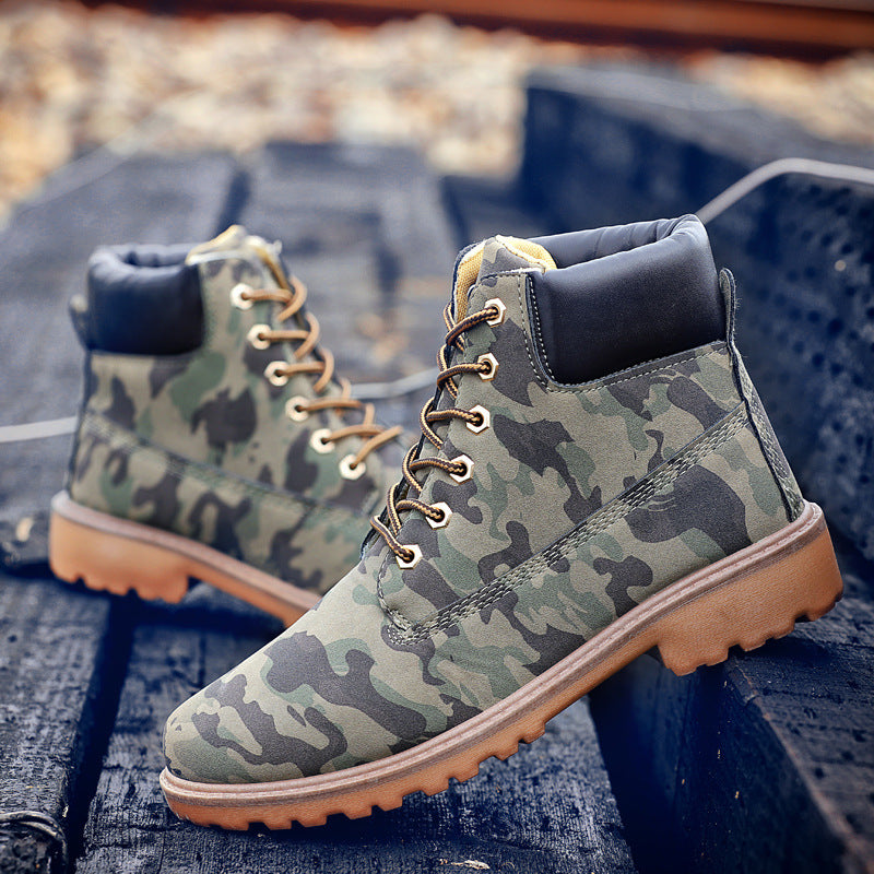 Men's High-Top Snow Boots with Extra Thick Warm Lining
