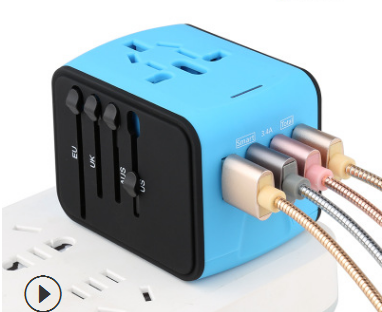Multi-Function Travel Plug Adapter, Multinational Converter Socket