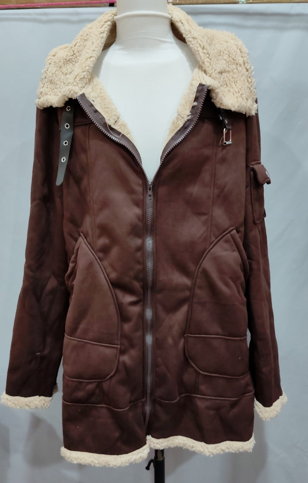 Men's Winter Military Fleece Jacket With Fur Collar