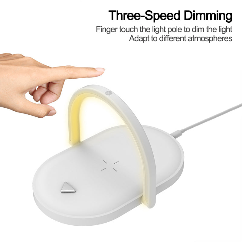 3-in-1 Foldable Wireless Charger Night Light and Reading Lamp