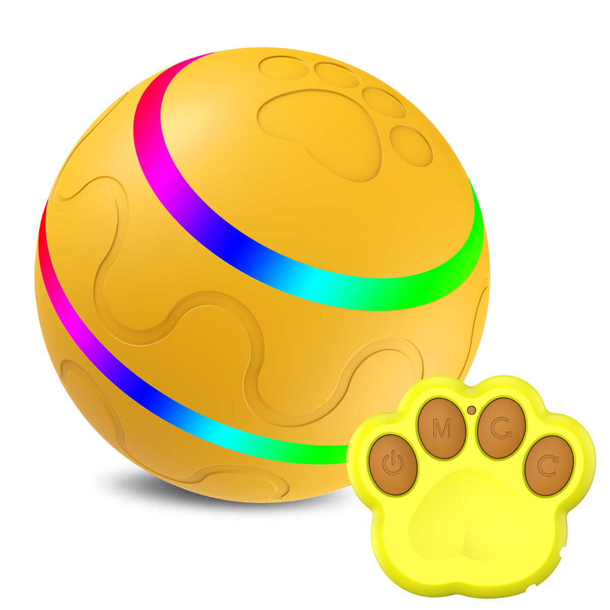 USB Rechargeable Smart Cat Ball Toy, Self-Rotating Interactive Play