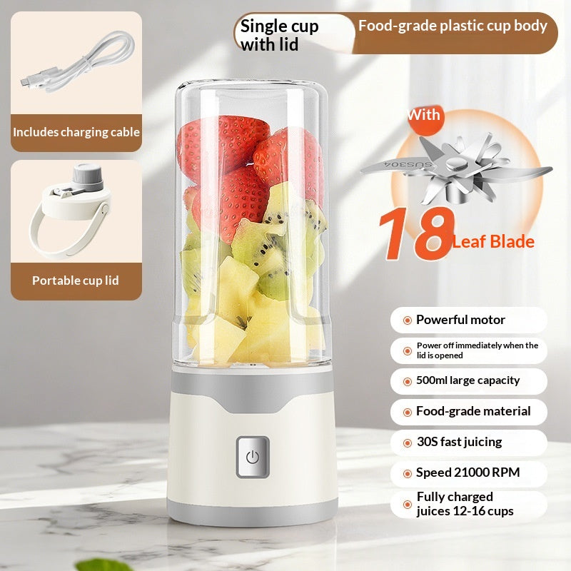 Rechargeable USB Blender Juice Cup with Double Cup and 500ml Size