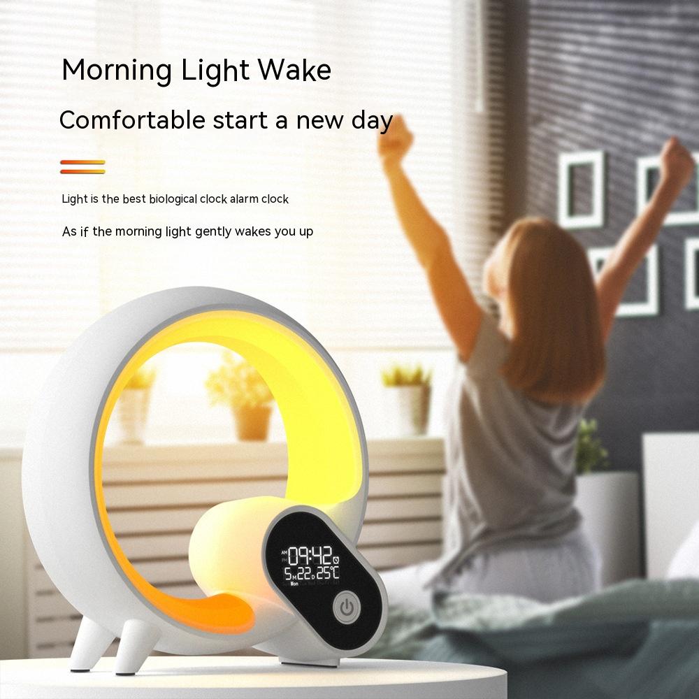 Sunrise Alarm Clock With Bluetooth Speaker And Colourful Light