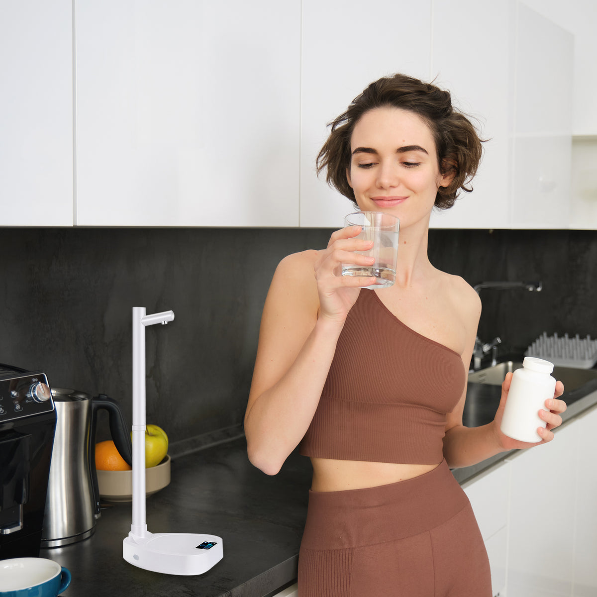 Rechargeable Automatic Water Dispenser With Stand For Desks