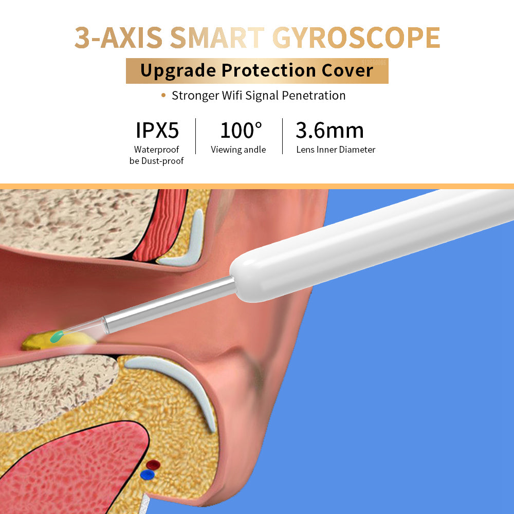 Wireless Ear Cleaner Otoscope With Camera And LED Light