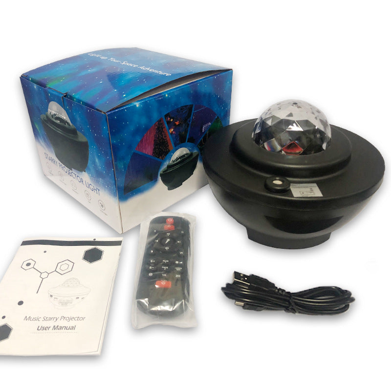 USB Music Player LED Night Light with Starry Sky Projection