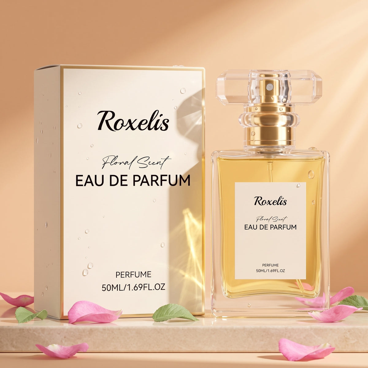 Luxury Women's Perfume with Rose Scent, 50ml Spray