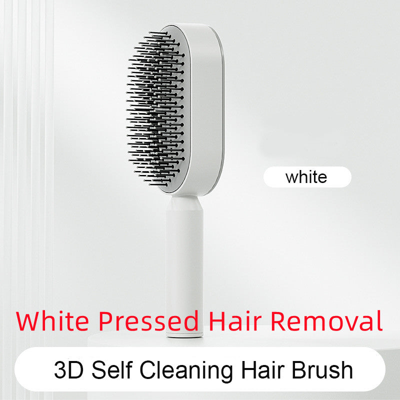 Self-Cleaning Airbag Hair Brush With Scalp Massage, Anti-Static