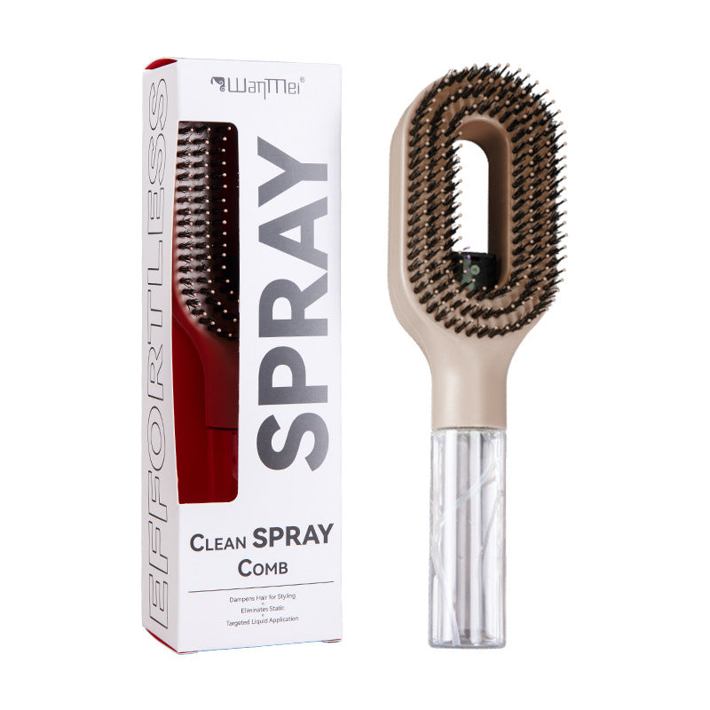 2-in-1 Detangling Hairbrush with Mist Spray Bottle