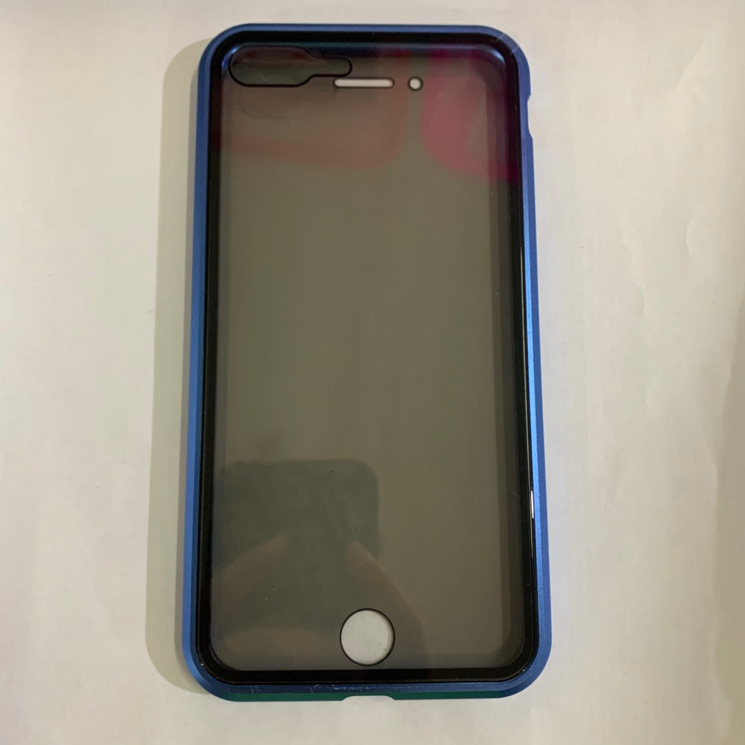 Magnetic Privacy Glass Phone Case With Metal Frame Protection