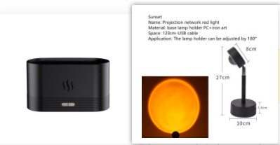 Flame Aroma Diffuser With Mist Humidifier And Auto-Off