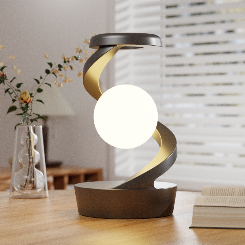 Rotating Moon Desk Lamp With Wireless Phone Charging And Touch