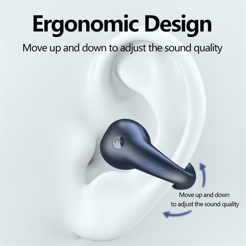 Bone Conduction Style Wireless Earbuds With Ear Clip And Bluetooth 5.3