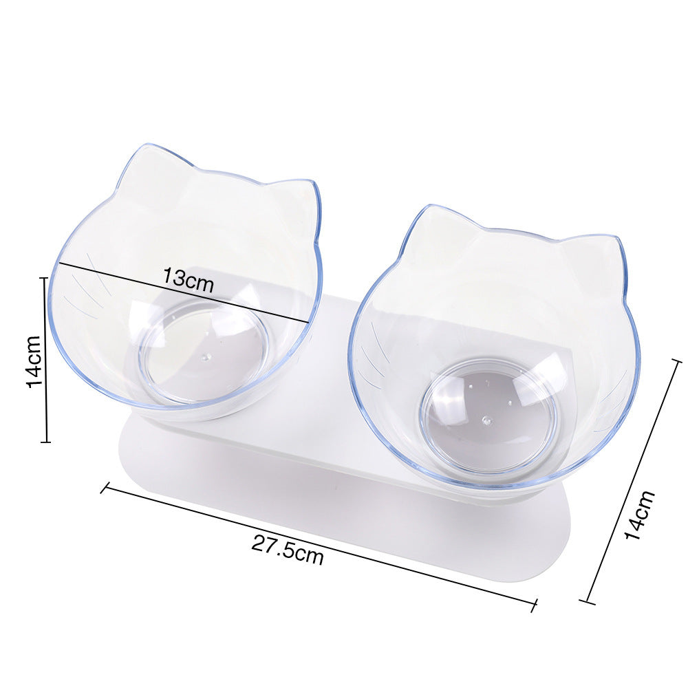 Kitten Raised Pet Bowl With Neck-Friendly Tilted Design