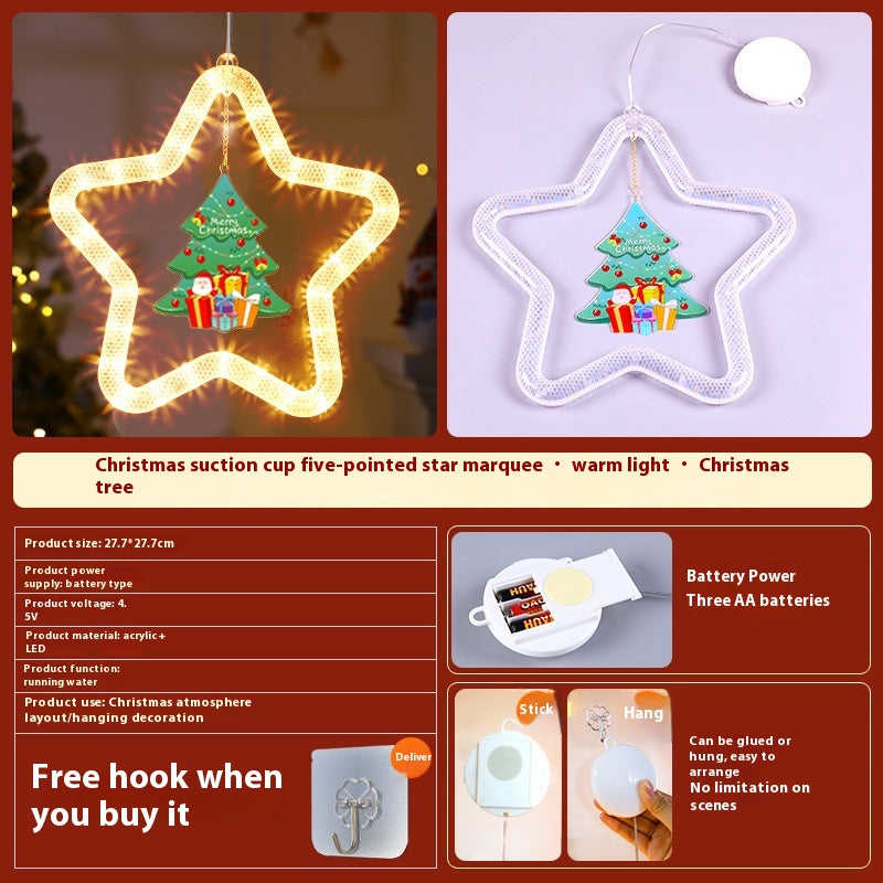 Christmas LED Hanging Pendant Lights with Battery Operation