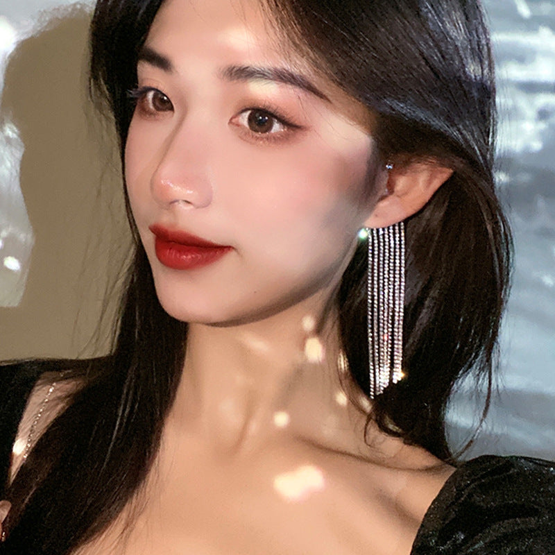 Fashionable Long Tassel Earrings in Gold and Silver Tones