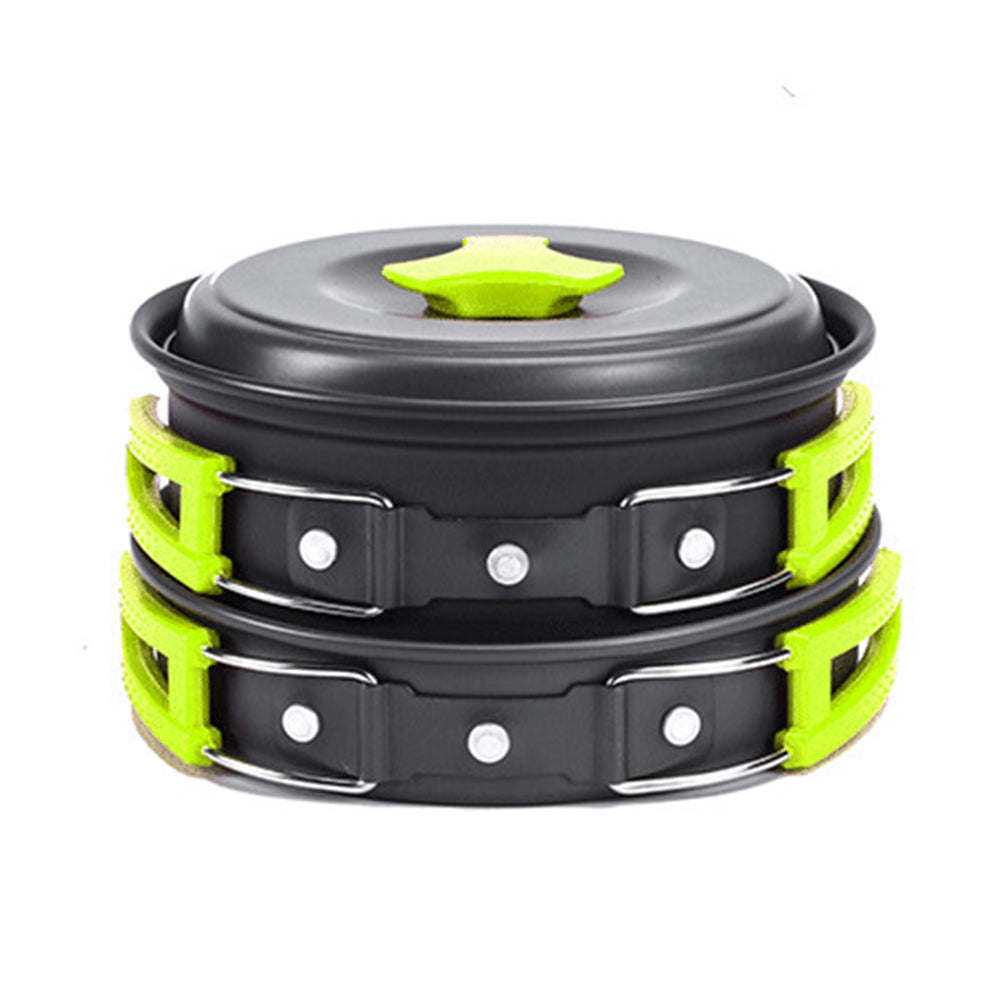 Aluminium Camping Cookware Set, Anodised Pots and Pans for Outdoors