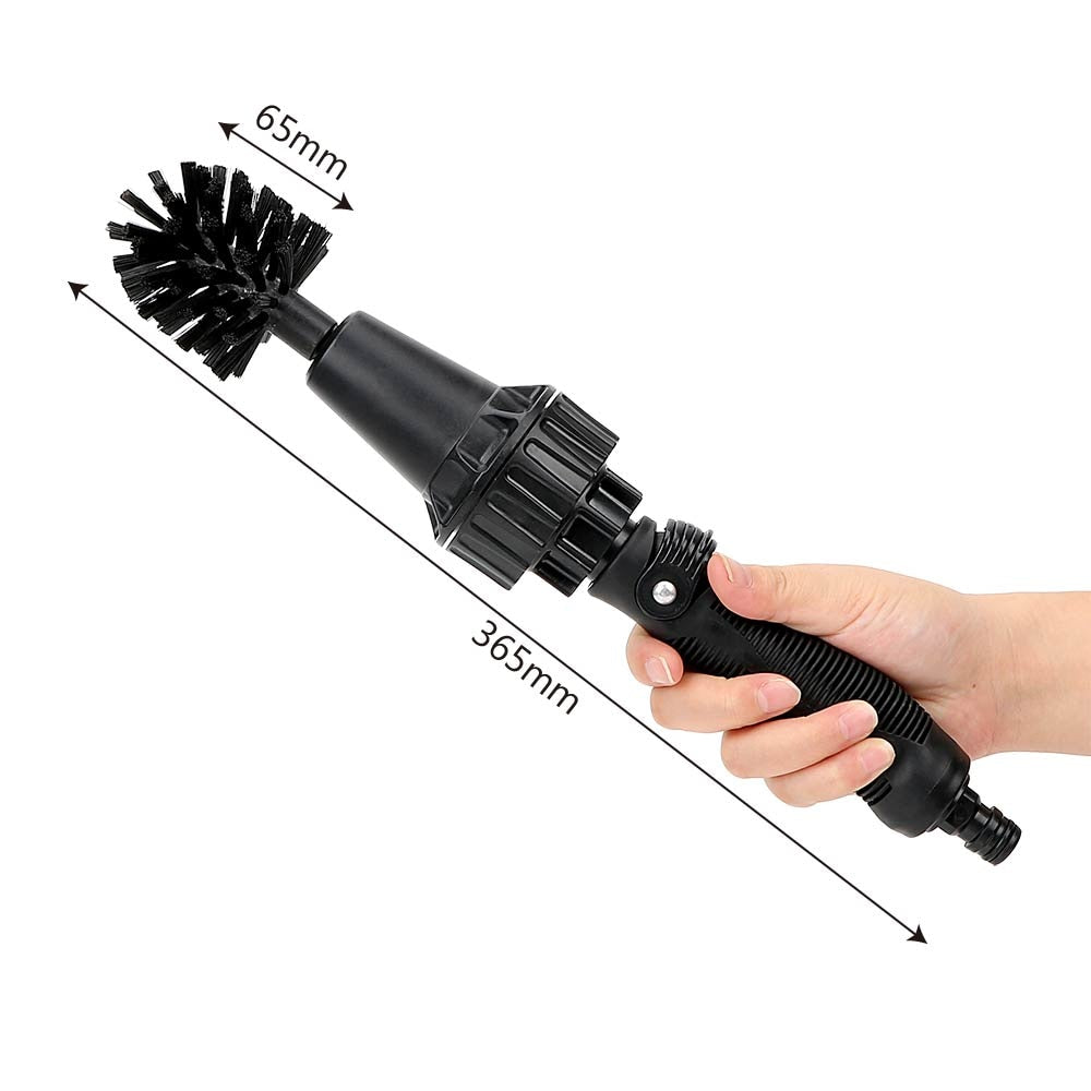 Water-Driven Rotary Cleaning Brush, Handheld Spray Brush