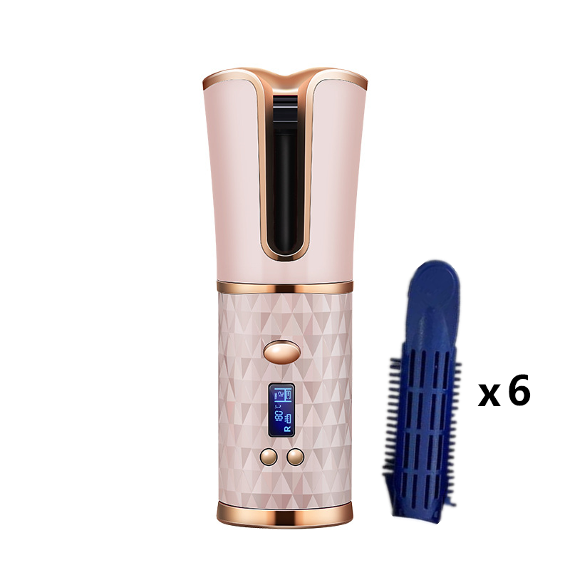 Cordless Automatic Hair Curler, Wireless Rotating Curling Iron