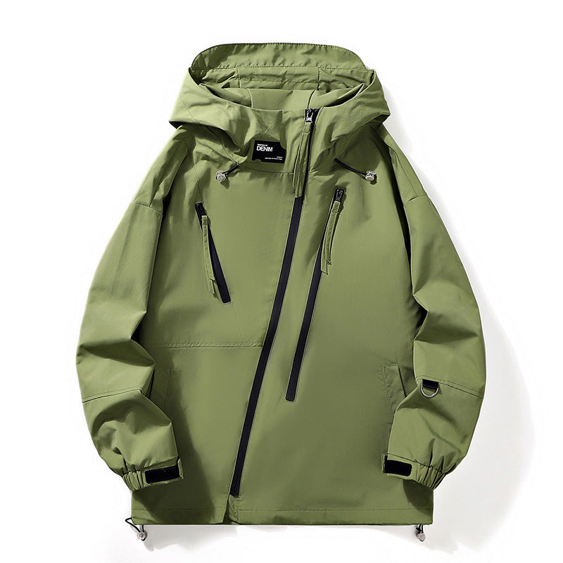 Men's Relaxed Fit Workwear Jacket With Side Patch Pockets
