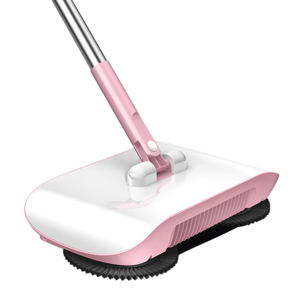 3-in-1 Hand Push Sweeper with Broom, Dustpan and Bin for Floors