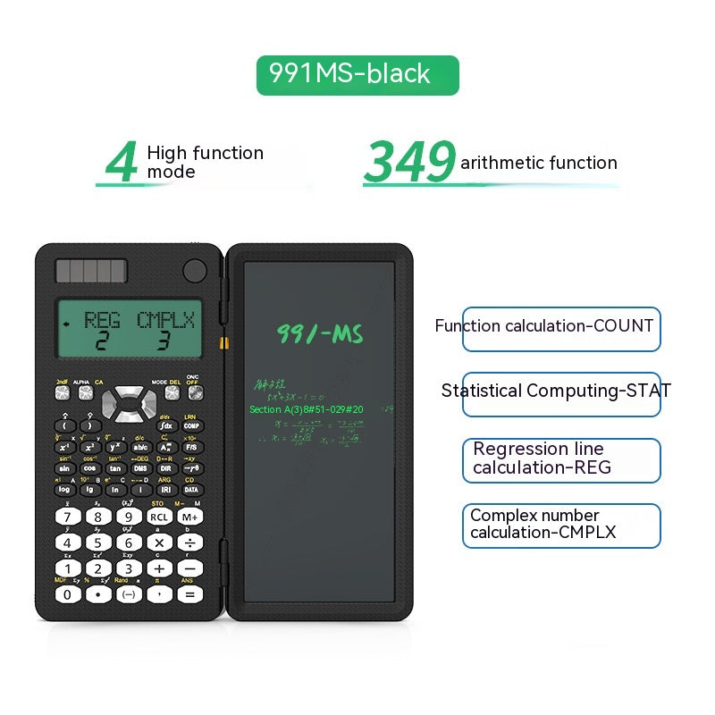 2 In 1 Foldable Scientific Calculator With Handwriting Tablet
