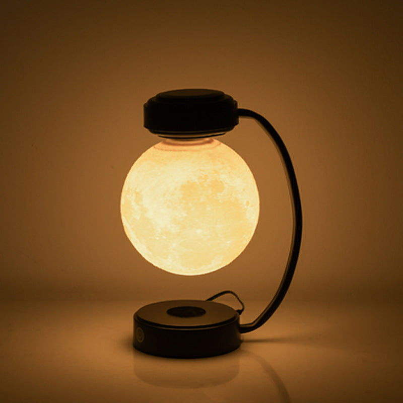 3D Magnetic Levitating Moon Lamp With Rotating Floating Ball