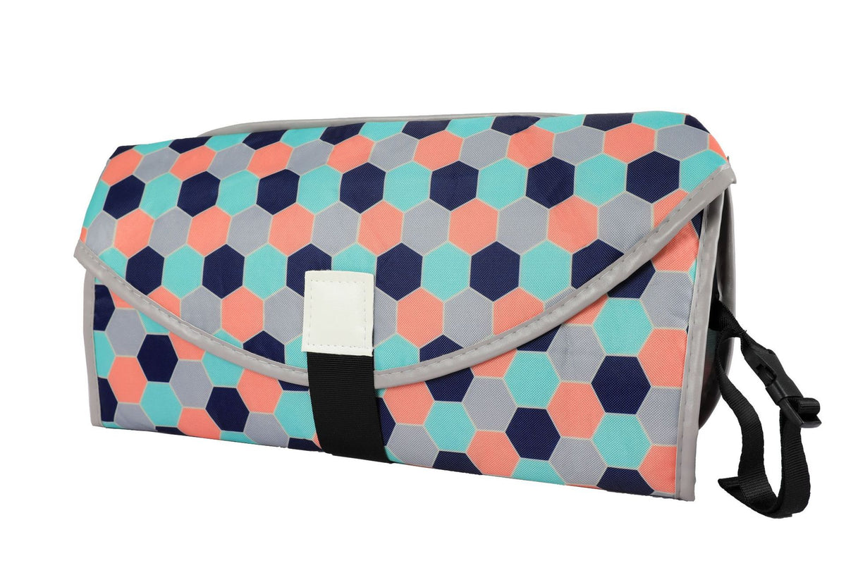Portable Waterproof Diaper Changing Pad Clutch for Newborns, Foldable Mat