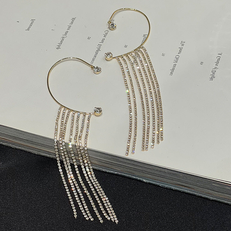 Fashionable Long Tassel Earrings in Gold and Silver Tones