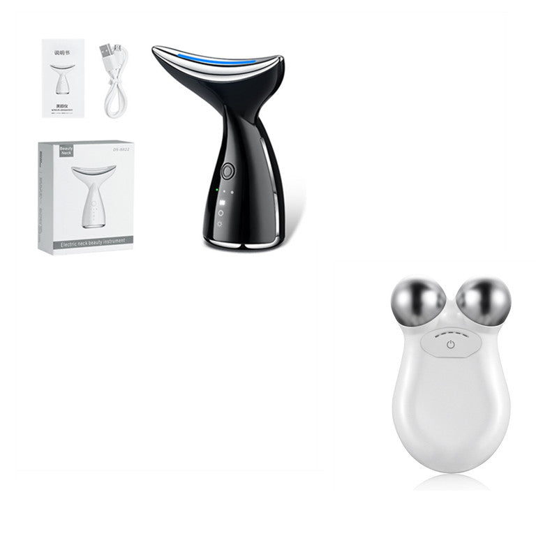 EMS Neck and Face Beauty Device with Three LED Light Colours