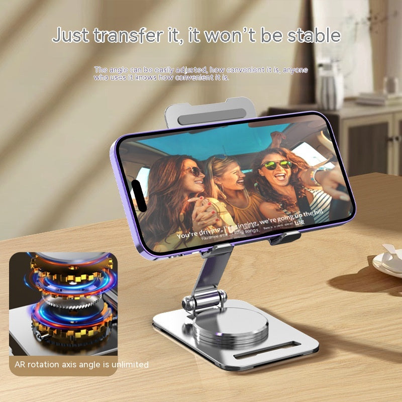 360 Degree Rotating Metal Desk Phone Holder Stand, Adjustable