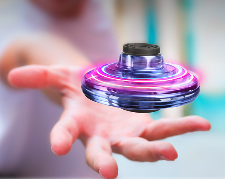 Mini Fingertip Gyro Drone Toy With LED Lights, Spinner Flyer